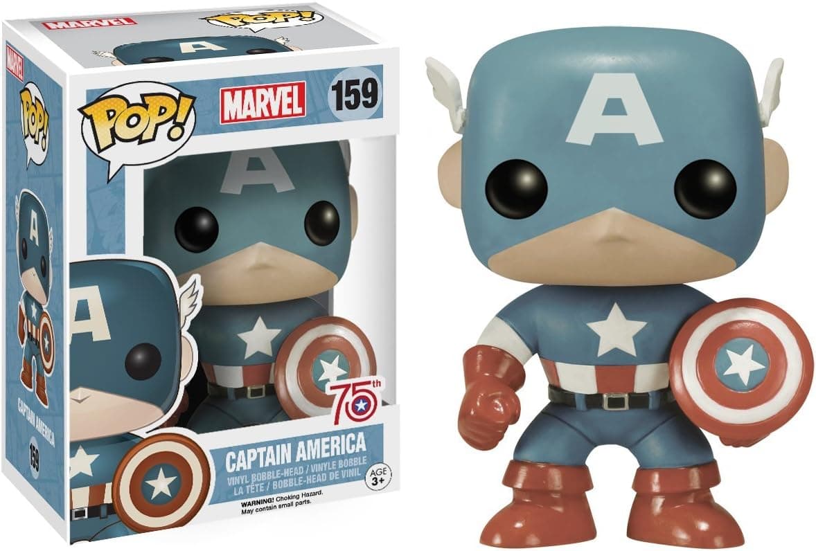 Funko POP Marvel: Captain America Sepia Tone 75th Anniversary Action Figure (Amazon Exclusive)