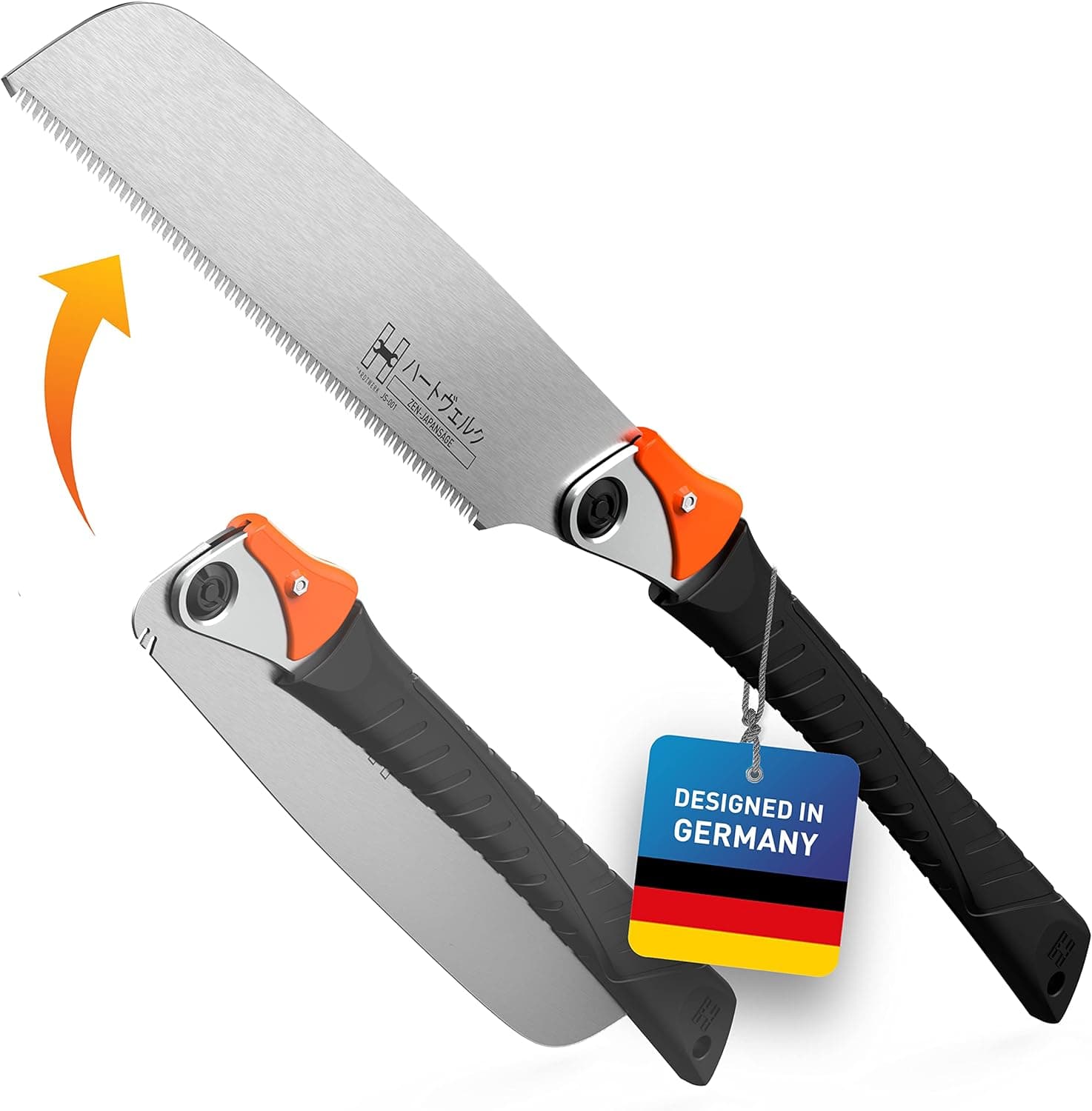 HARDTWERK Zen Japanese Pull Saw Foldable [Kataba] 9.5 inch Japanese Saw Hand Saw (SK4 Carbon Steel) for DIY & Woodworking - Pull Saw Wood Saw