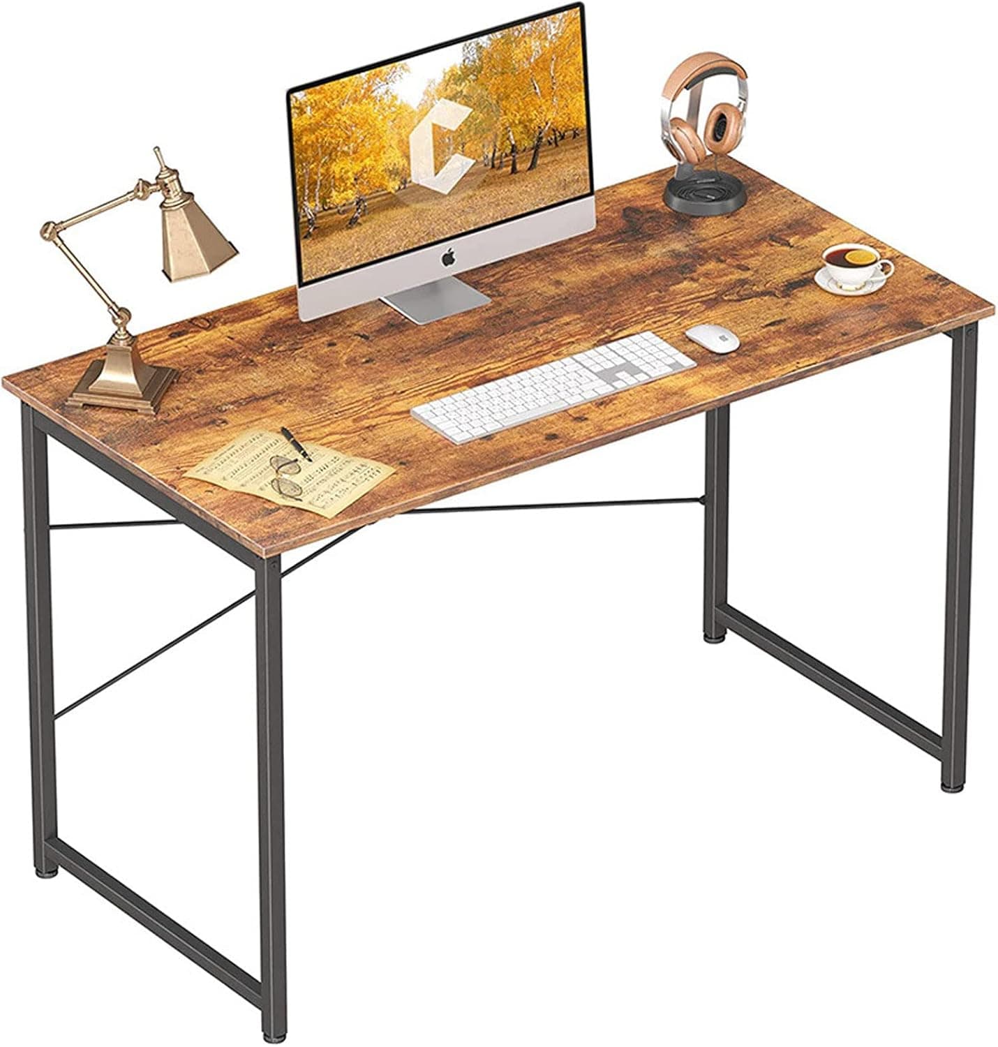 Coofel 47 Inch Computer Desk, Modern Simple Style Small Office Desk, Writing Desk, Study Table, Work Desk for Home Office, Student Study Writing (47" x 24" x 30")