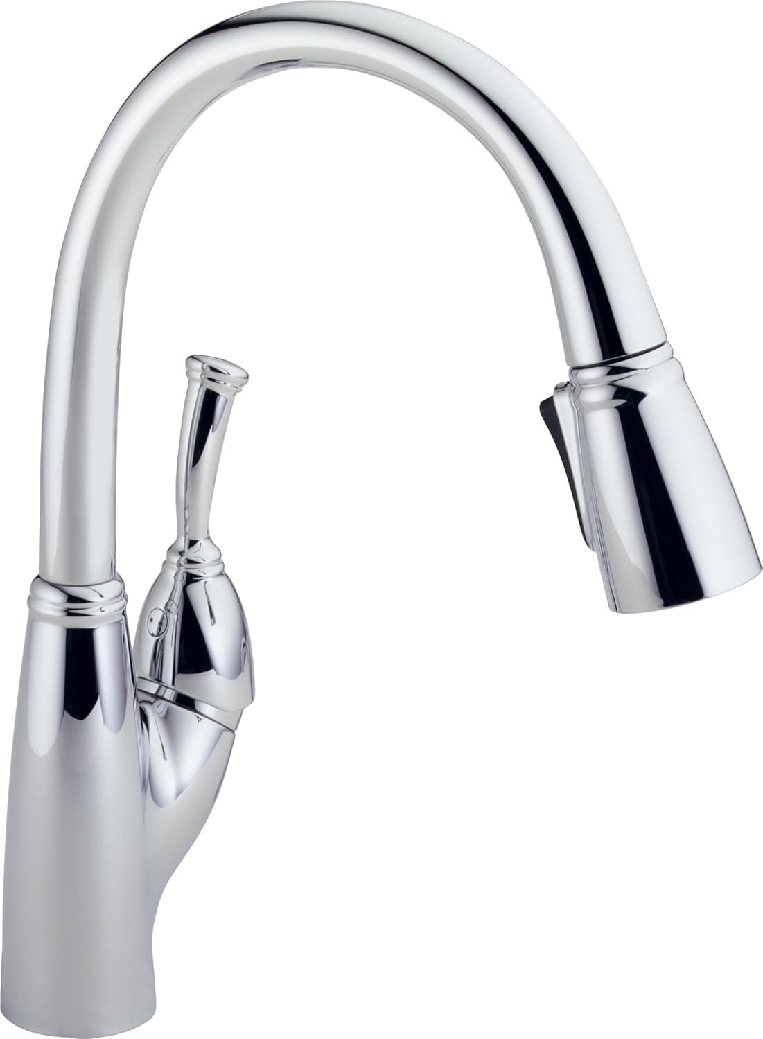 Delta Faucet Allora Pull Down Kitchen Faucet Chrome, Chrome Kitchen Faucets with Pull Down Sprayer, Kitchen Sink Faucet, Faucet for Kitchen Sink with Magnetic Docking Spray Head, Chrome 989-DST
