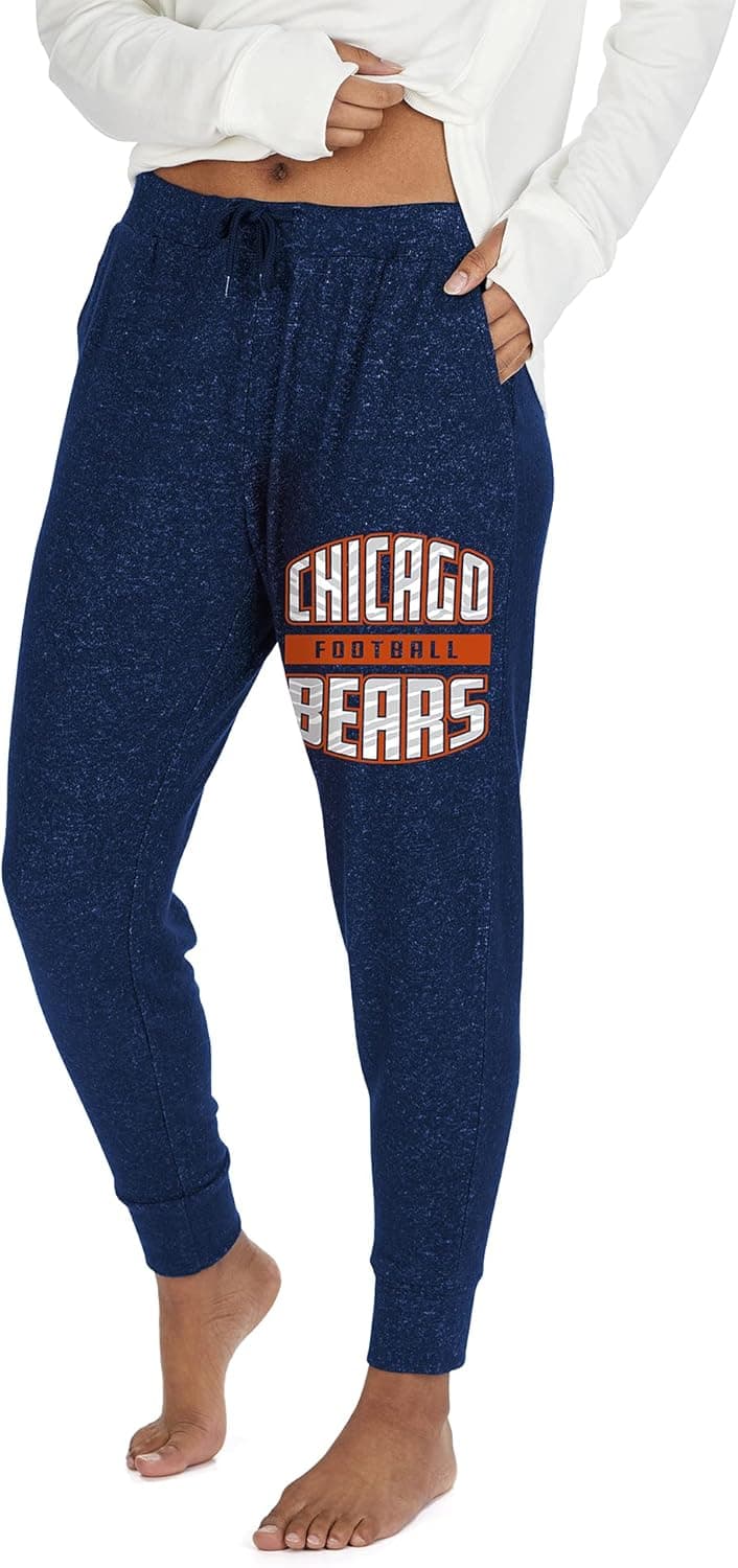 Zubaz Women's NFL Team Womens Marled Super Soft, Lightweight Jogger Pant
