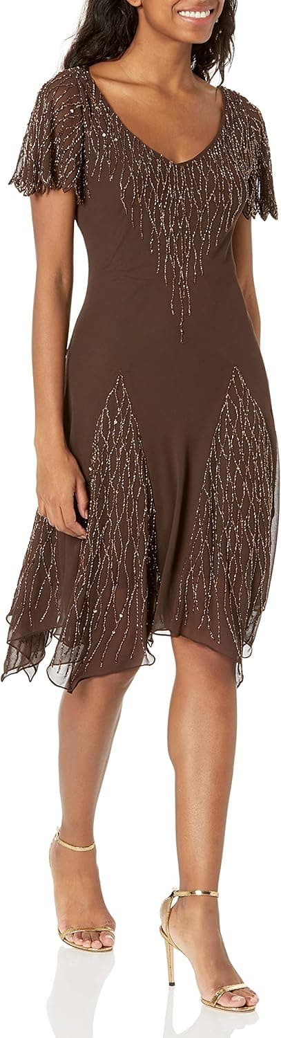 J Kara Women's Short Embellished Cocktail Dress