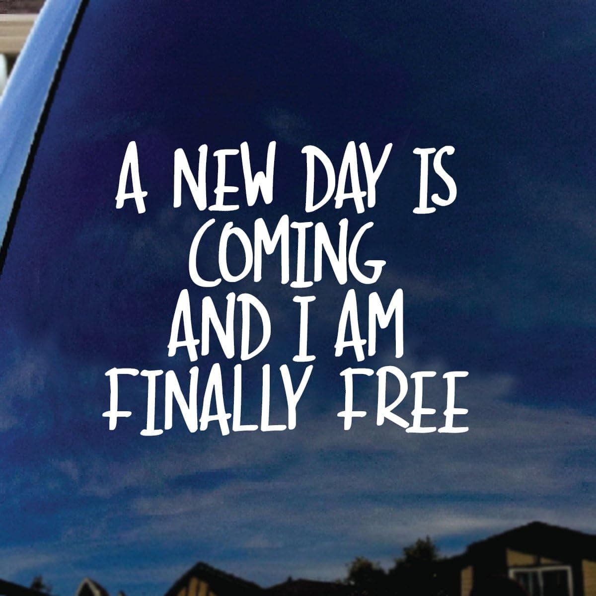 SoCoolDesign A New Day is Coming Lyrics Band Car Truck Laptop Sticker Decal 5" Wide (White)
