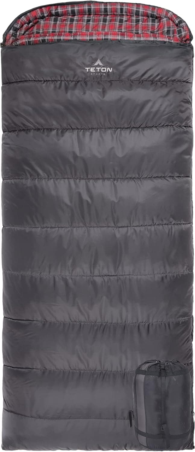 TETON Sports Celsius XXL 0 Degree Sleeping Bag - 0˚F Cold-Weather Sleeping Bag for Men & Women - Camping Accessory & Winter Sleeping Bag with Hood - Compression Sack
