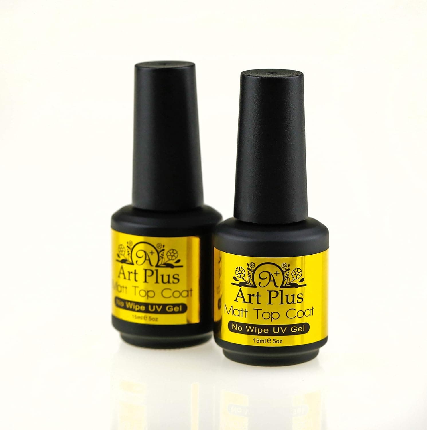 ArtPlus 15ml x 2 (2-Pack) Matt Nail Top Coat Soak off UV Gel Polish for Nail Art