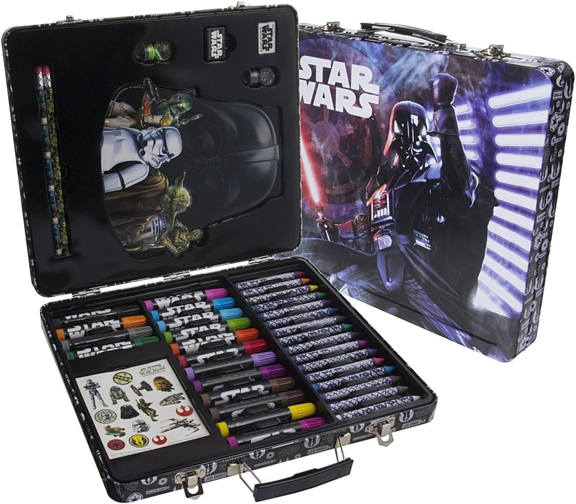 138pc Kids Art Supplies Set Gift Tin Case Stationary Art and Craft Kit Organizer Drawing