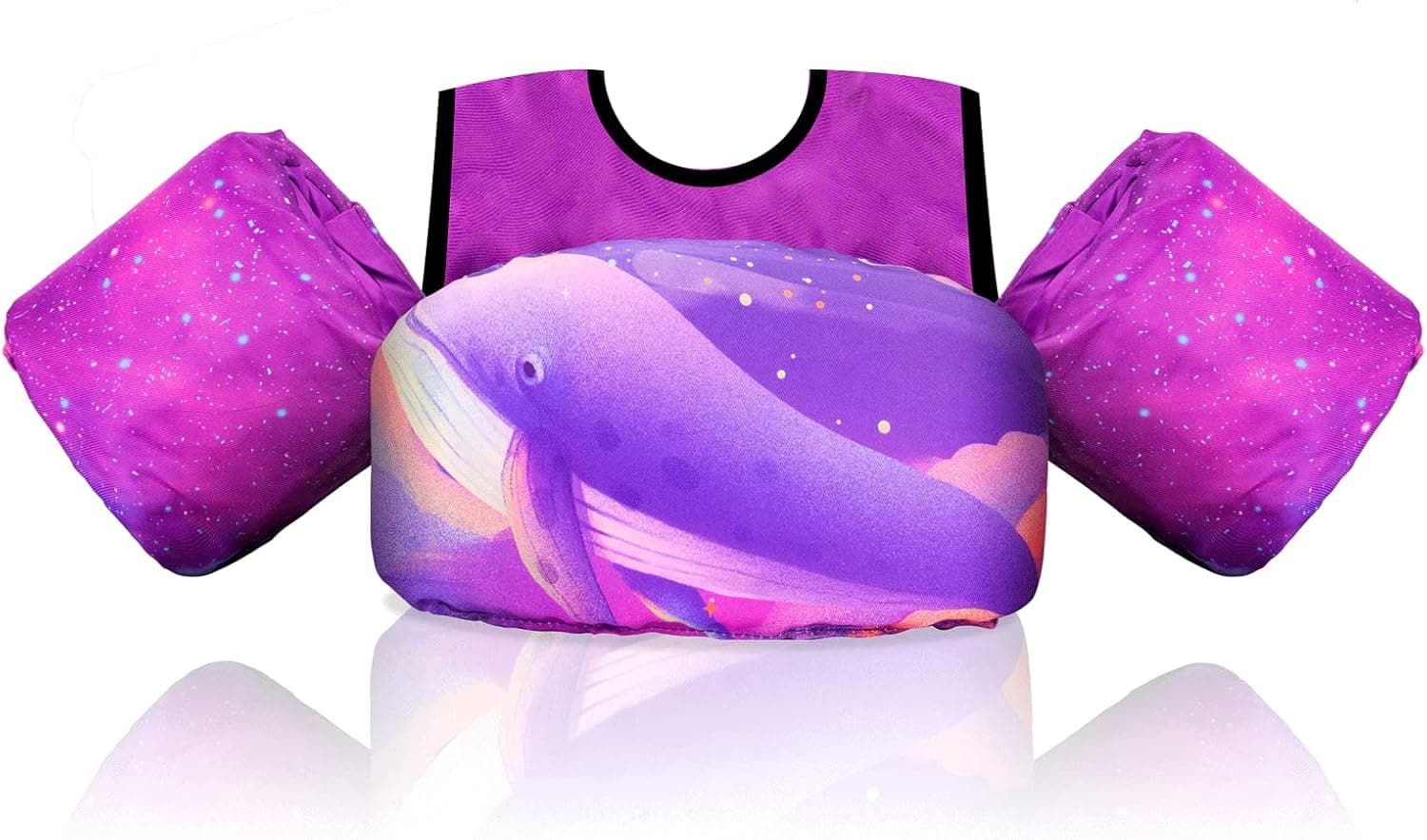Toddler Swim Vest,HKUU Foldable Swim Vest Jacket with Adjustable Safety Strap, Suitable for Children Aged 2, 3, 4, 5, 6 to Learn to Swim and Train