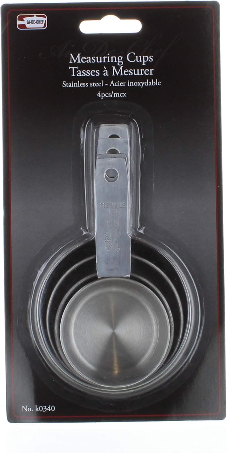 4 Pc Stainless Steel Measuring Cup Set