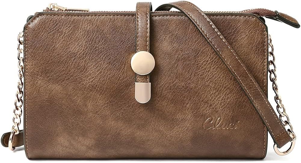 CLUCI Small Crossbody Bag for Women Clutch Handbag,PU Leather Shoulder Purse with Adjustable Strap