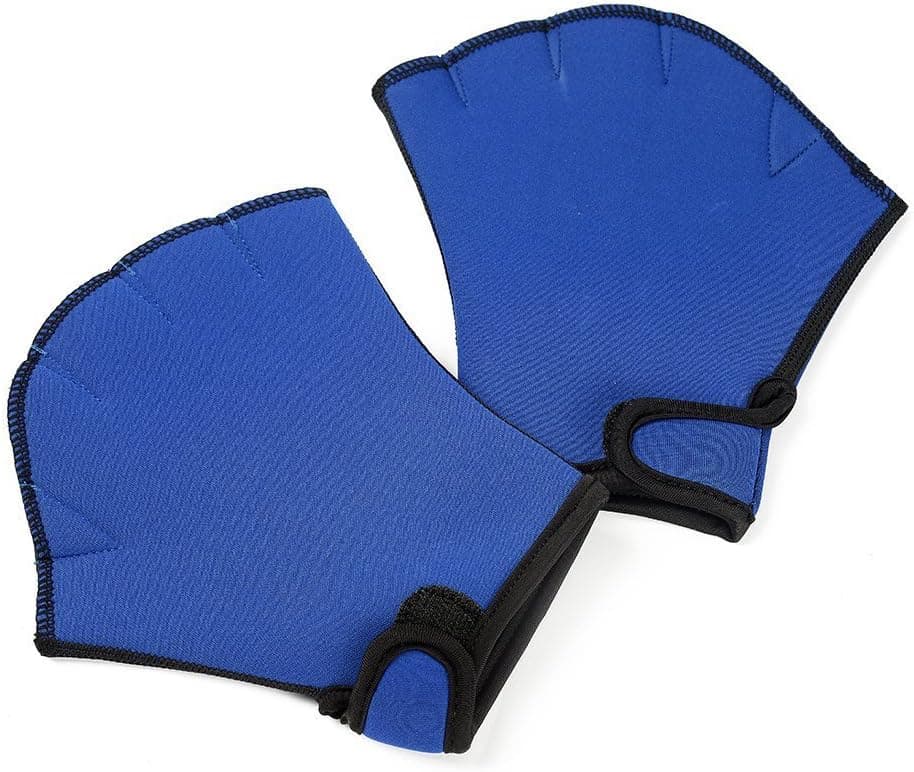 Easyinsmile Swimming Gloves Swimming Hand Paddles Training Swimming Gloves Fingerless Webbed Water Resistance Neoprene 1 Pair