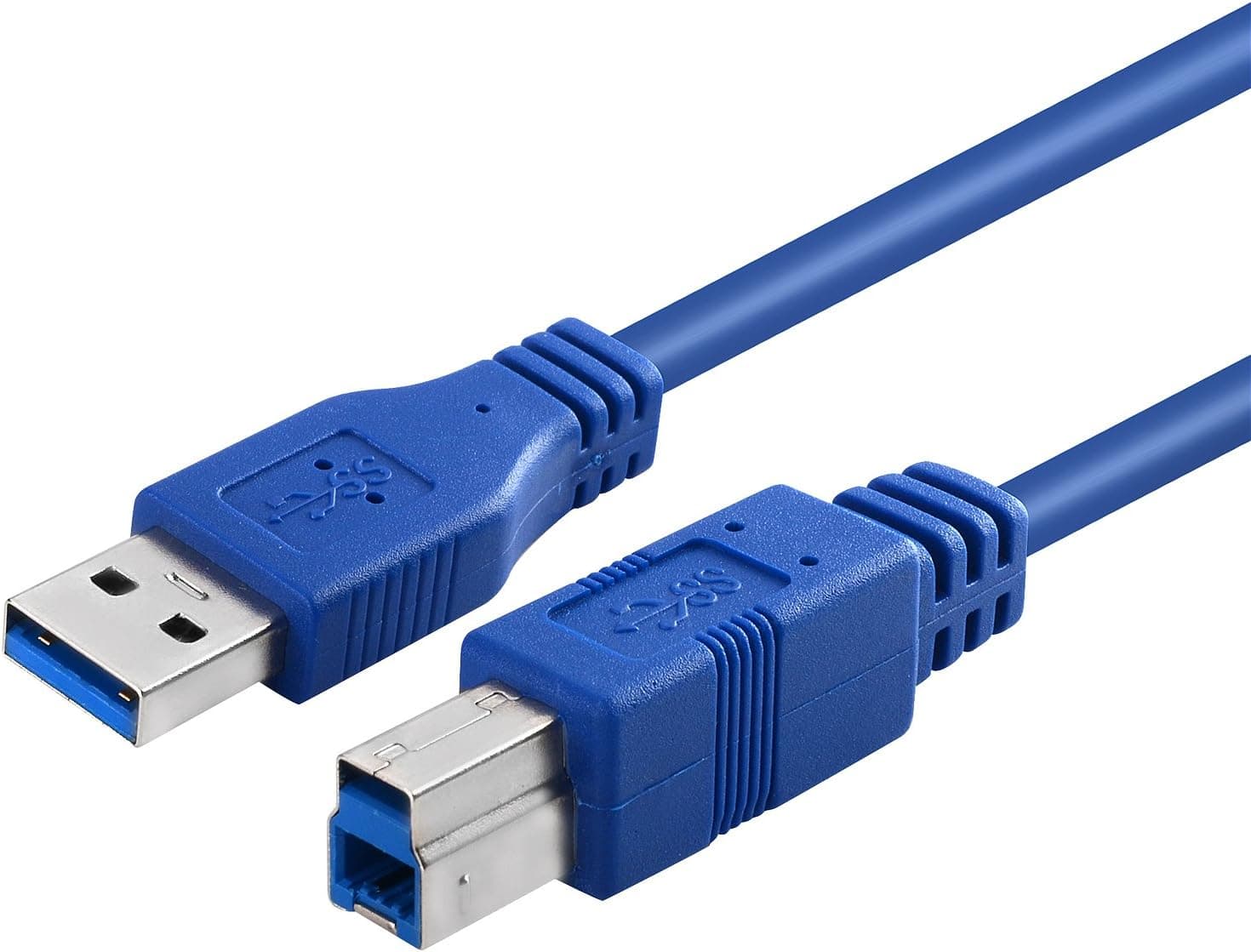 Insten USB 3.0 Printer Cable 15 Feet A-Male to B-Male High Speed Cord for Printer Scanner Compatible with HP Brother Cannon Lexmark Epson Dell Xerox, 15ft Blue