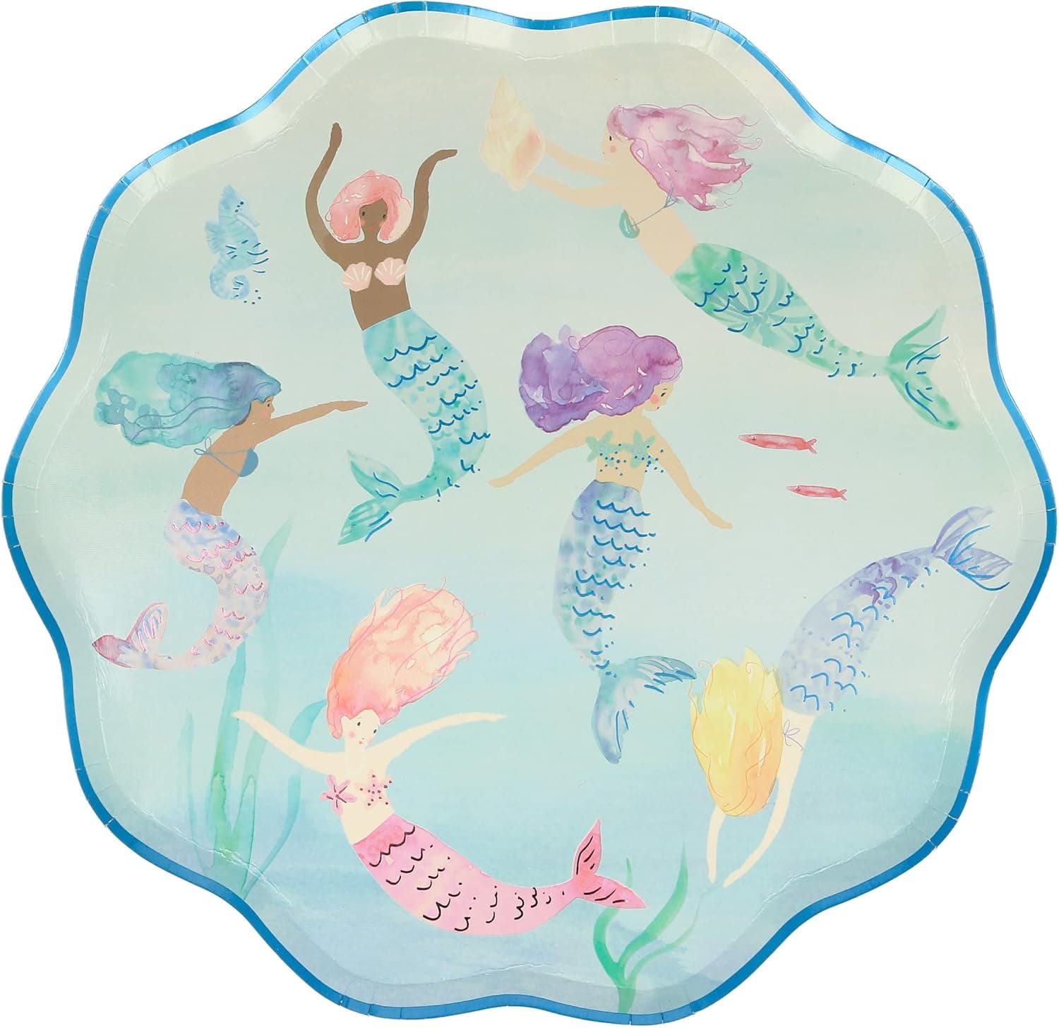 Meri Meri Mermaids Swimming Plates (Pack of 8)