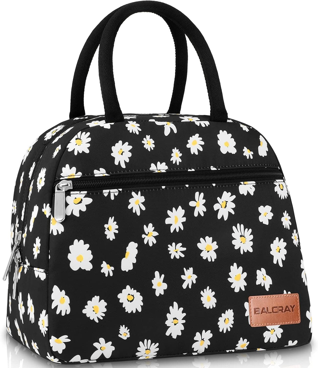BALORAY Lunch Bags for Women Lunch Tote Cooler Bag with 2 Side Pocket Leak-proof Liner Insulated Lunch Box Lunch Bags for women/Picnic/Boating/Beach/Fishing/Work