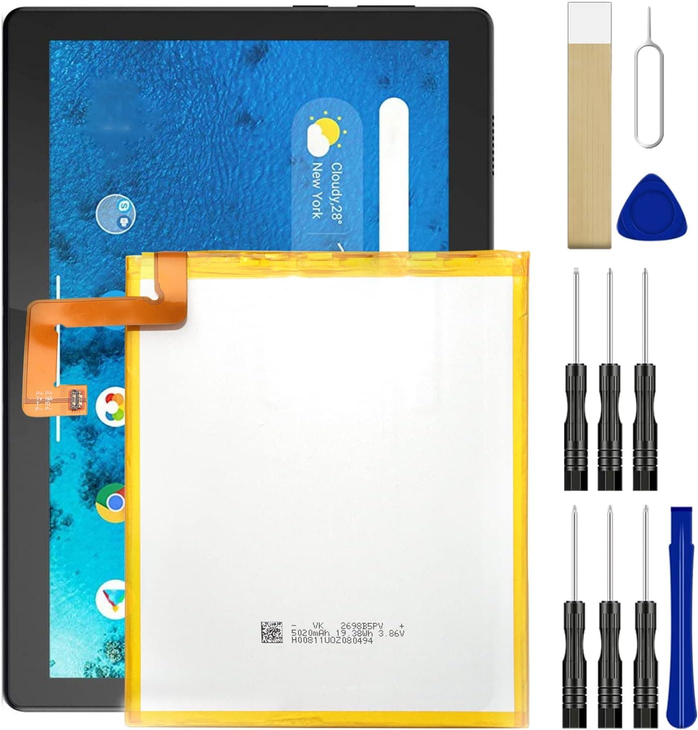 DDONG PLUS Replacement Li-ion Battery L18D1P32 [Upgraded] for Lenovo Smart Tab M10 HD TB-X505F ZA510007US Battery Free Adhesive Tool Kits