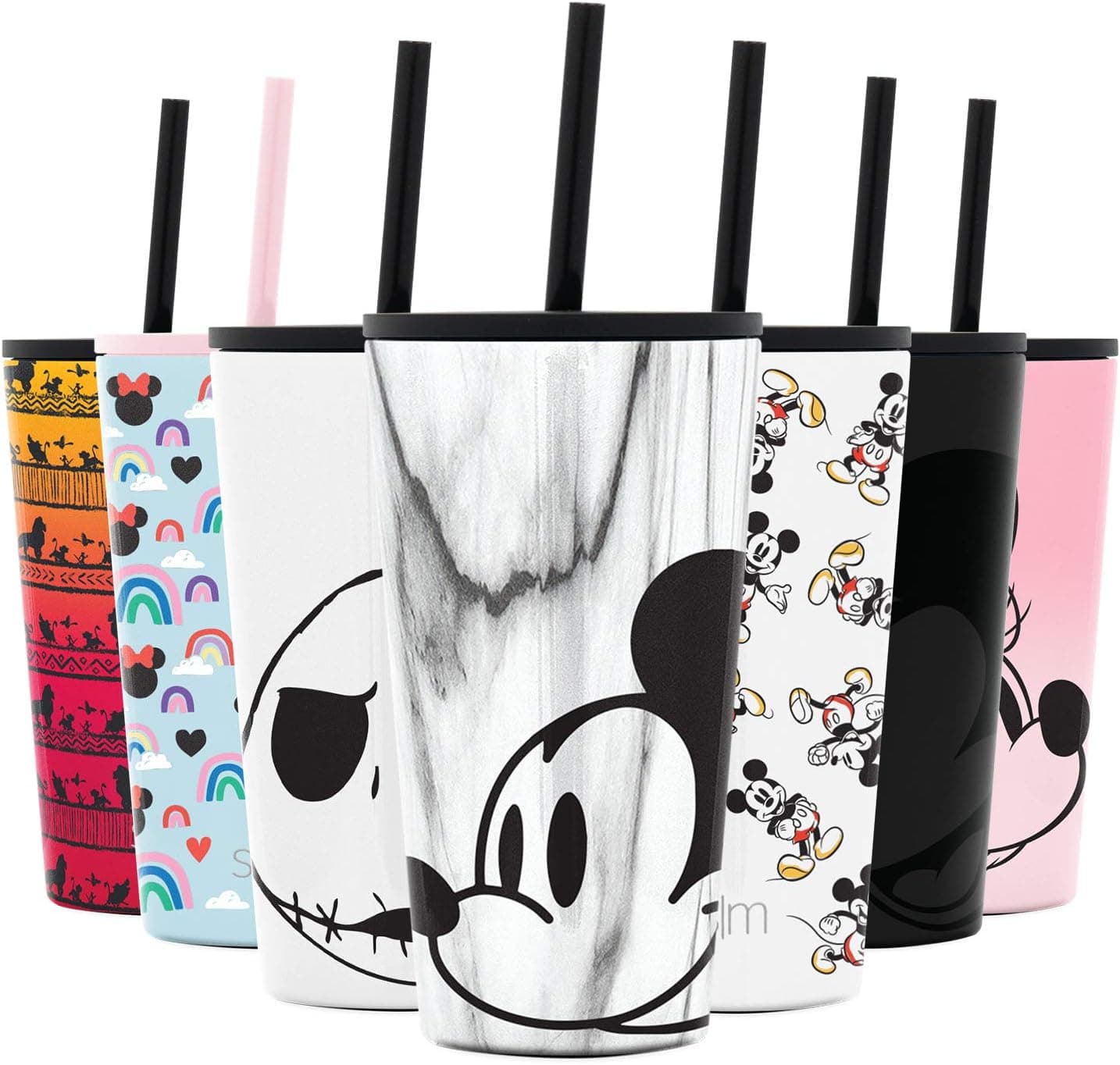 Simple Modern Disney Insulated Tumbler Cup with Flip Lid and Straw Lid | Gifts for Women Men Reusable Stainless Steel Water Bottle Travel Mug | Classic Collection | 16oz Mickey Mouse on Marble