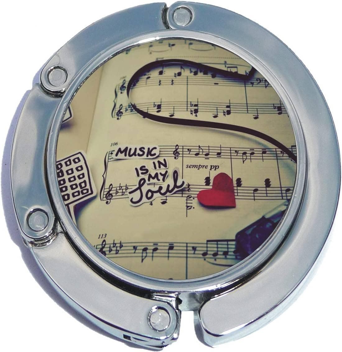 NewCharms Music is My Soul Foldable Purse Hanger