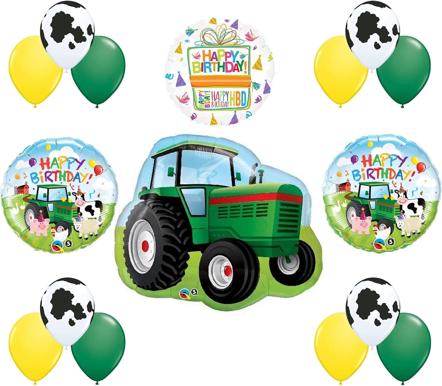 Farm Tractor birthday Balloon Bouquet Decorations and Party Supplies