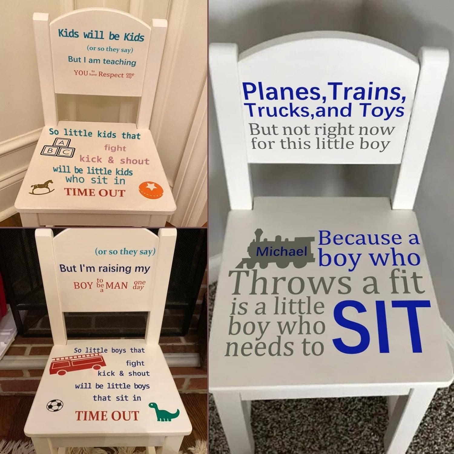 Chair Decoration Stickers, Creative Personality English Alphabet Home Stickers, Early Education inspritional Quote Removable Vinyl Wall Art
