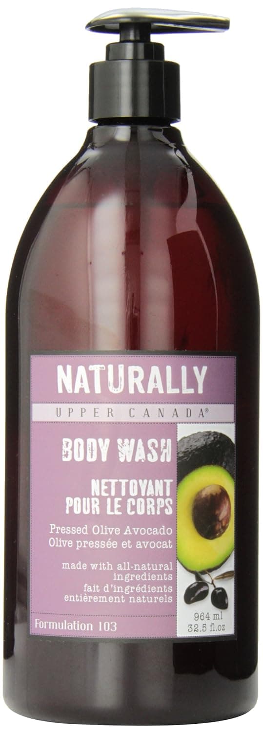 Upper Canada Naturally Body Wash, Pressed Olive Avocado, 32.5-Fluid Ounce