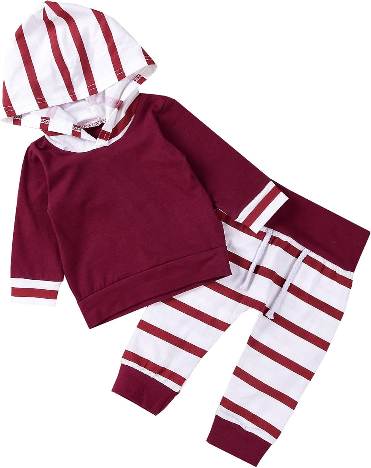 JUSUN 2PCS Baby Boys Girls Long Sleeve Hoodie Tops + Pants Outfits Set Clothes