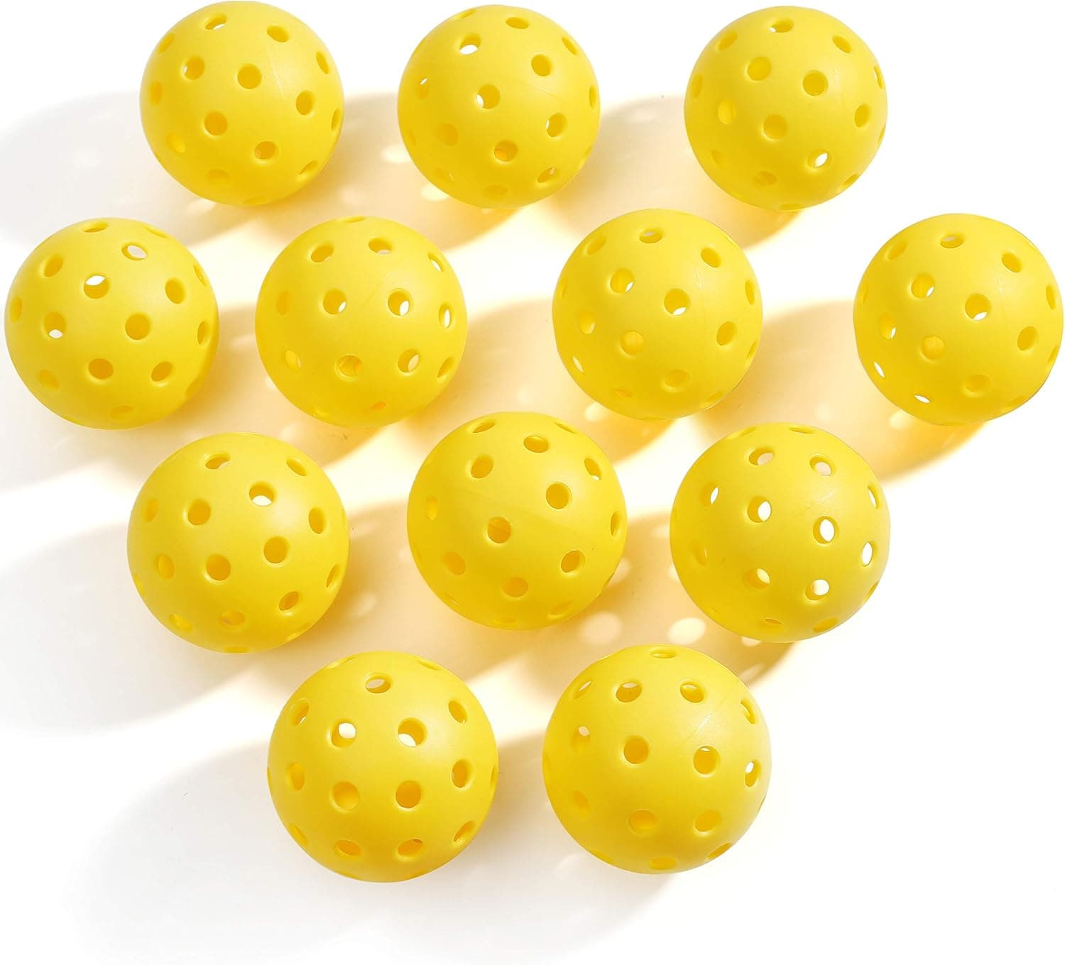 Tropro US HAIXING Pickleball Balls, Premium Indoor and Outdoor Pickle Balls - 26 and 40 Holes Durable and High Visibility for Pickleball Games (12 Packs)