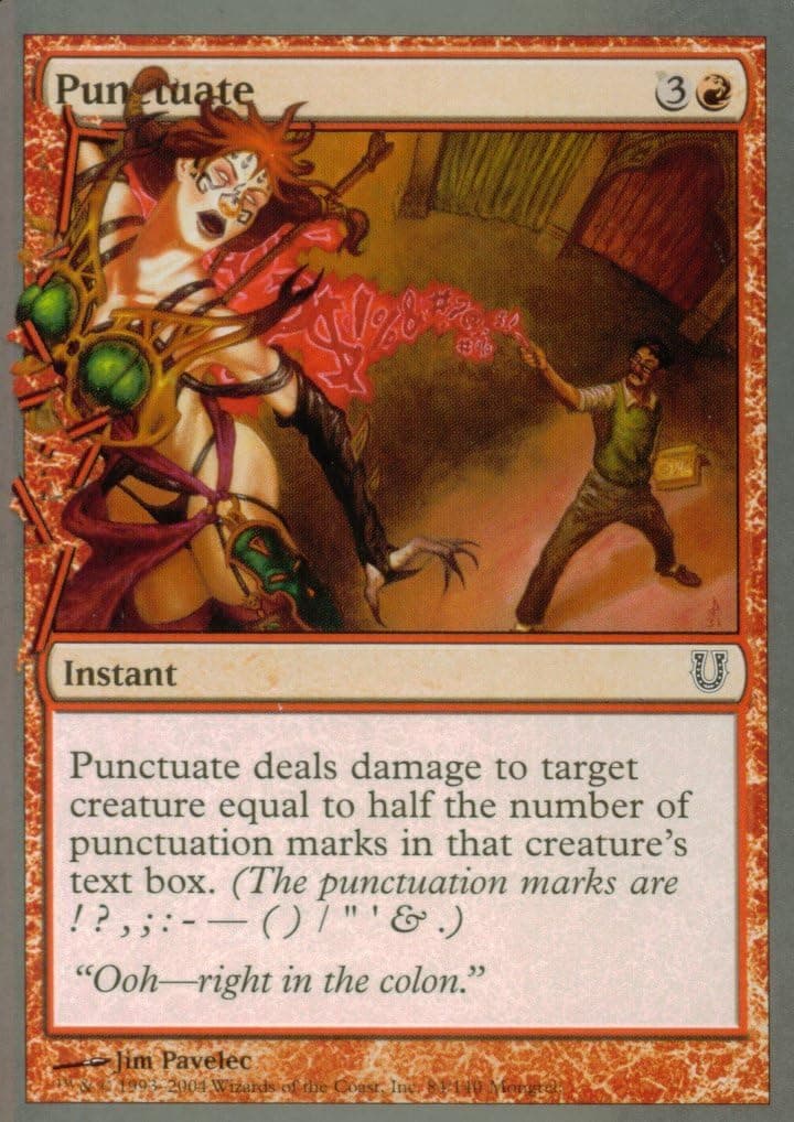 Magic The Gathering - Punctuate - Unhinged