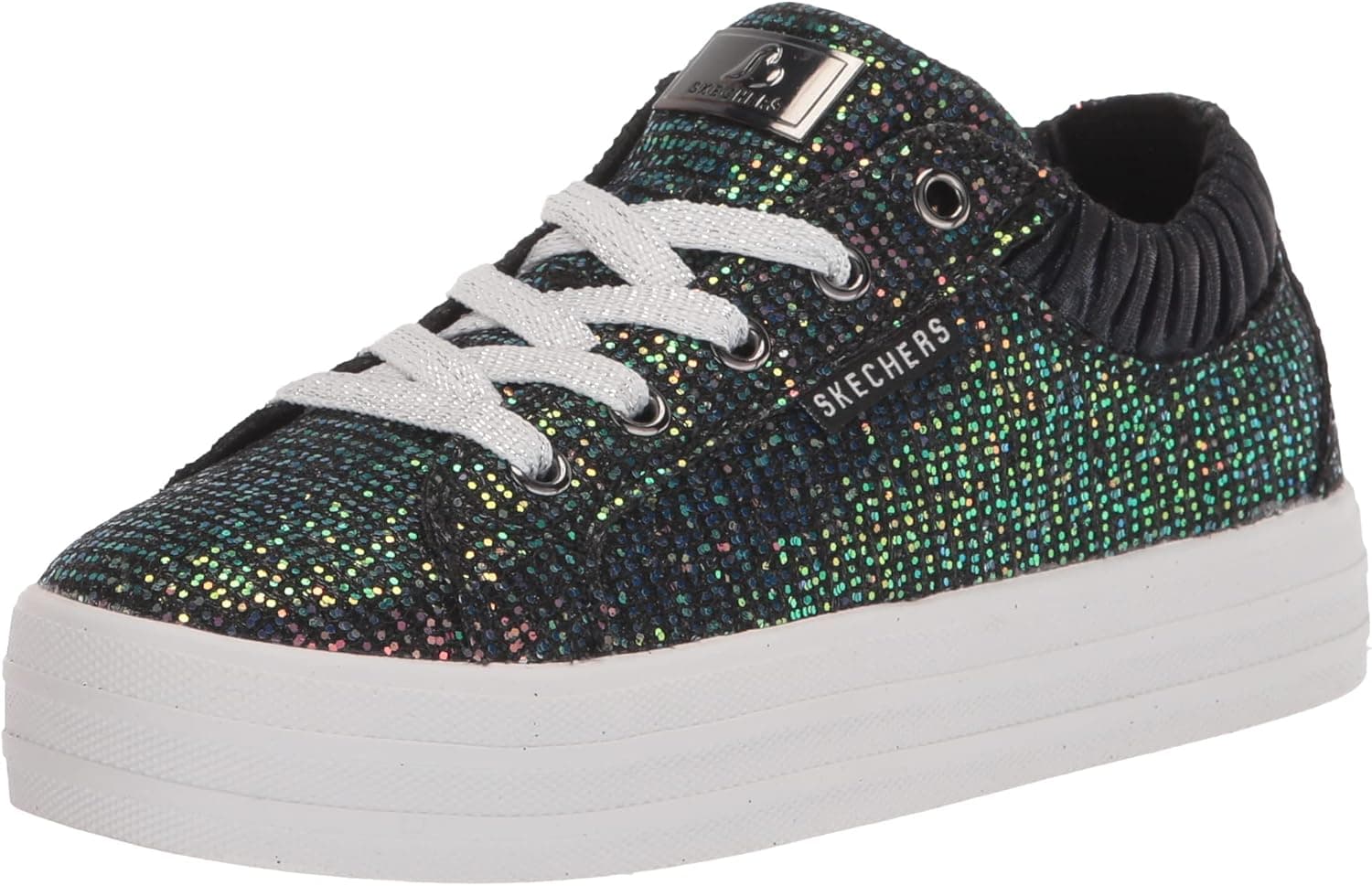 Skechers Unisex-Child Double Up-Glitter Shines Sneaker
