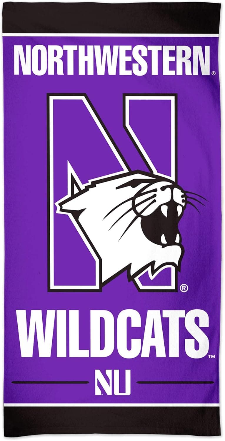 NCAA Northwestern Wildcats Northwestern Wildcats Spectra Beach Towel 30" x 60", Multi Color, na