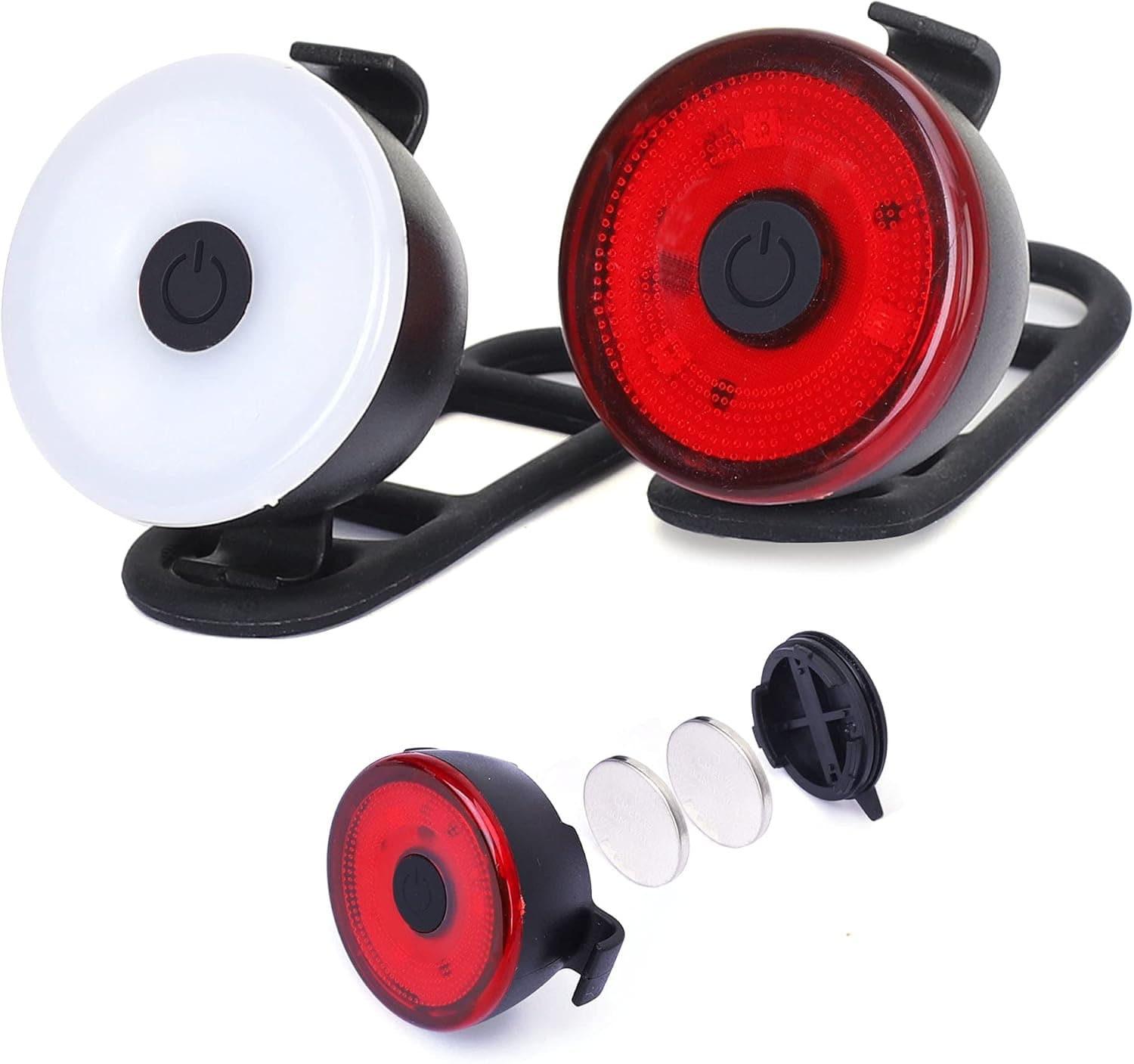 SEAMAGIC LED Bike Lights Set, Front and Back Bike Light with 2 Modes, Portable Bicycle Lights for Easy Installation, Bike Headlight Taillight for Night Riding