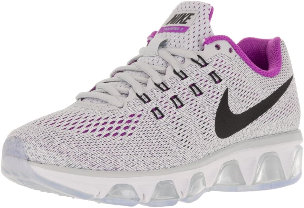 Nike Womens Air Max Tailwind 8 Running Shoes White/Blue Grey/Hyper Violet 805942-100 Size 8.5