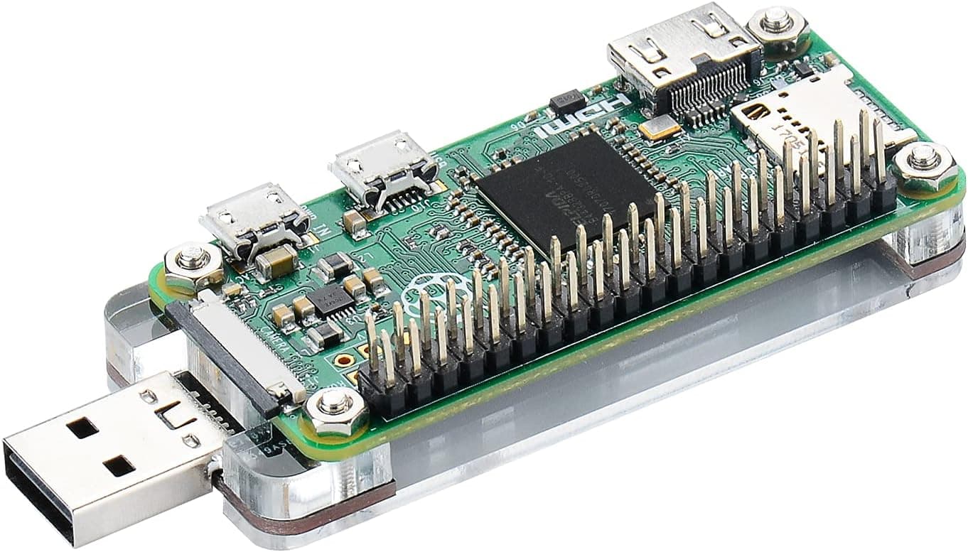 GeeekPi USB Dongle Expansion Board with Case for Raspberry Pi Zero/Zero W/Zero 2/Zero W 2, Both Front & Back Side Can Be Inserted