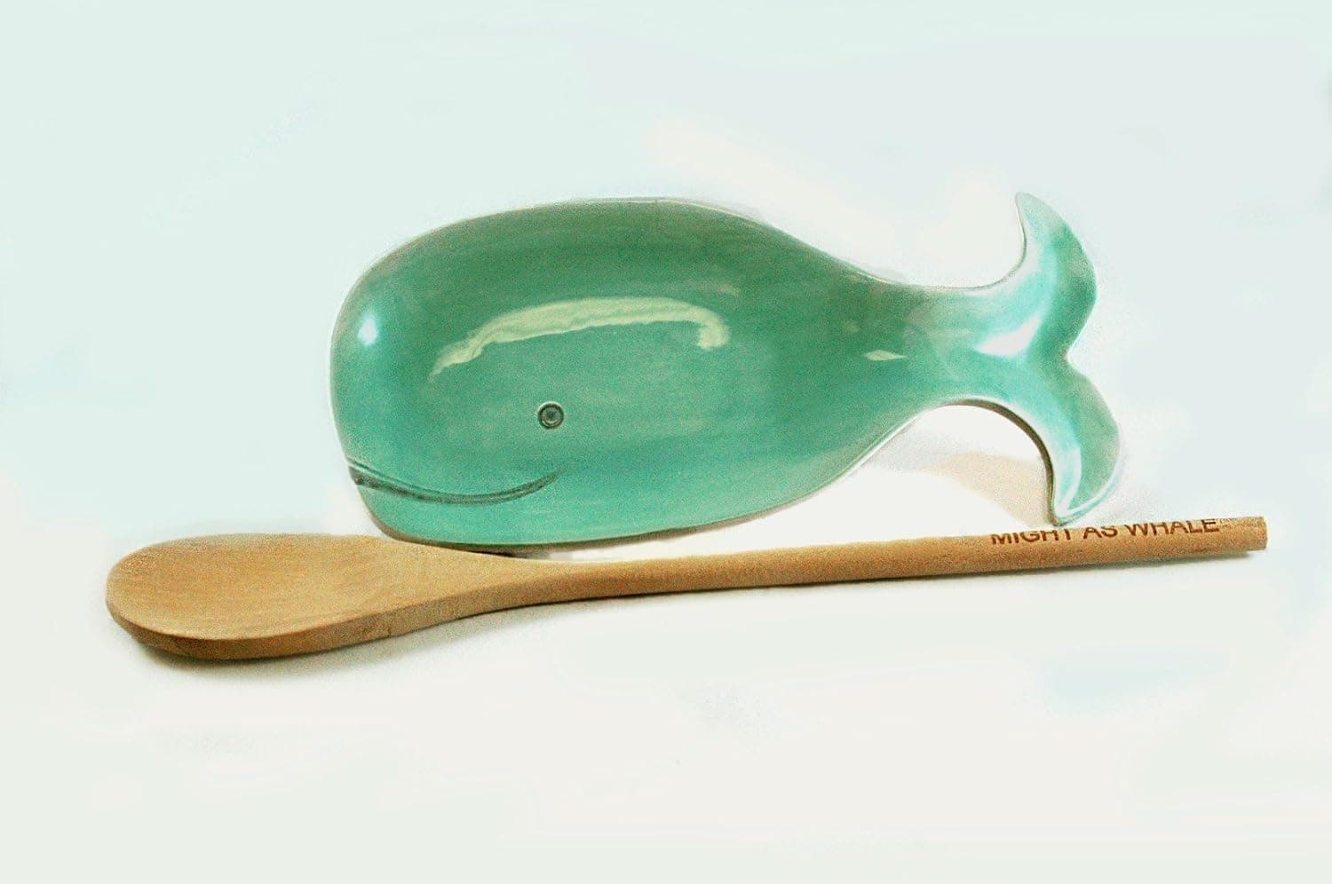 Might as Whale Spoon Rest with Wooden Spoon