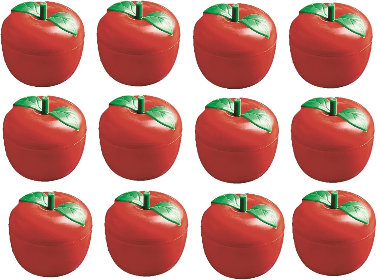 Fun Express 12 Pieces Toy Filled Bobbing Apples - Each Filled with Toy and Sticker - Carnival, Halloween, Back-to-School, Party Game…