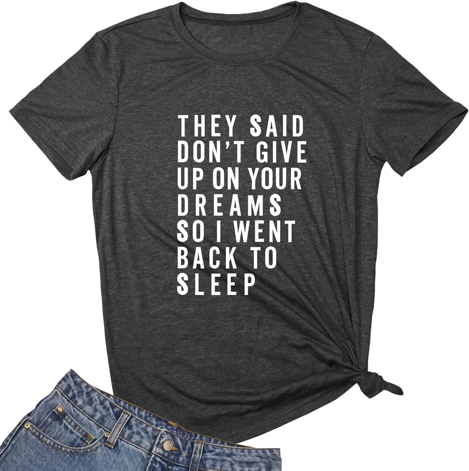 MAXTREE Women Casual Graphic Tees Funny T-Shirts