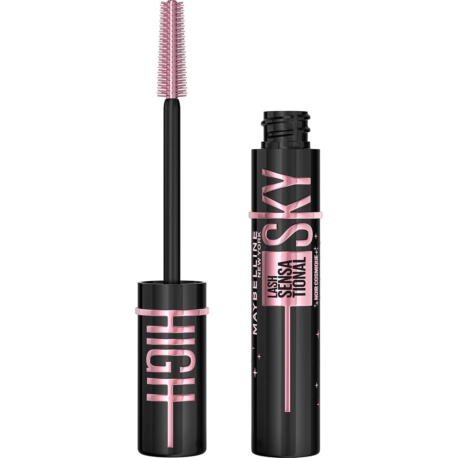 Maybelline New York Lash Sensational Sky High Washable Mascara Makeup, Volumizing, Lengthening, Defining, Curling, Multiplying, Buildable Formula, Cosmic Black, 1 Count