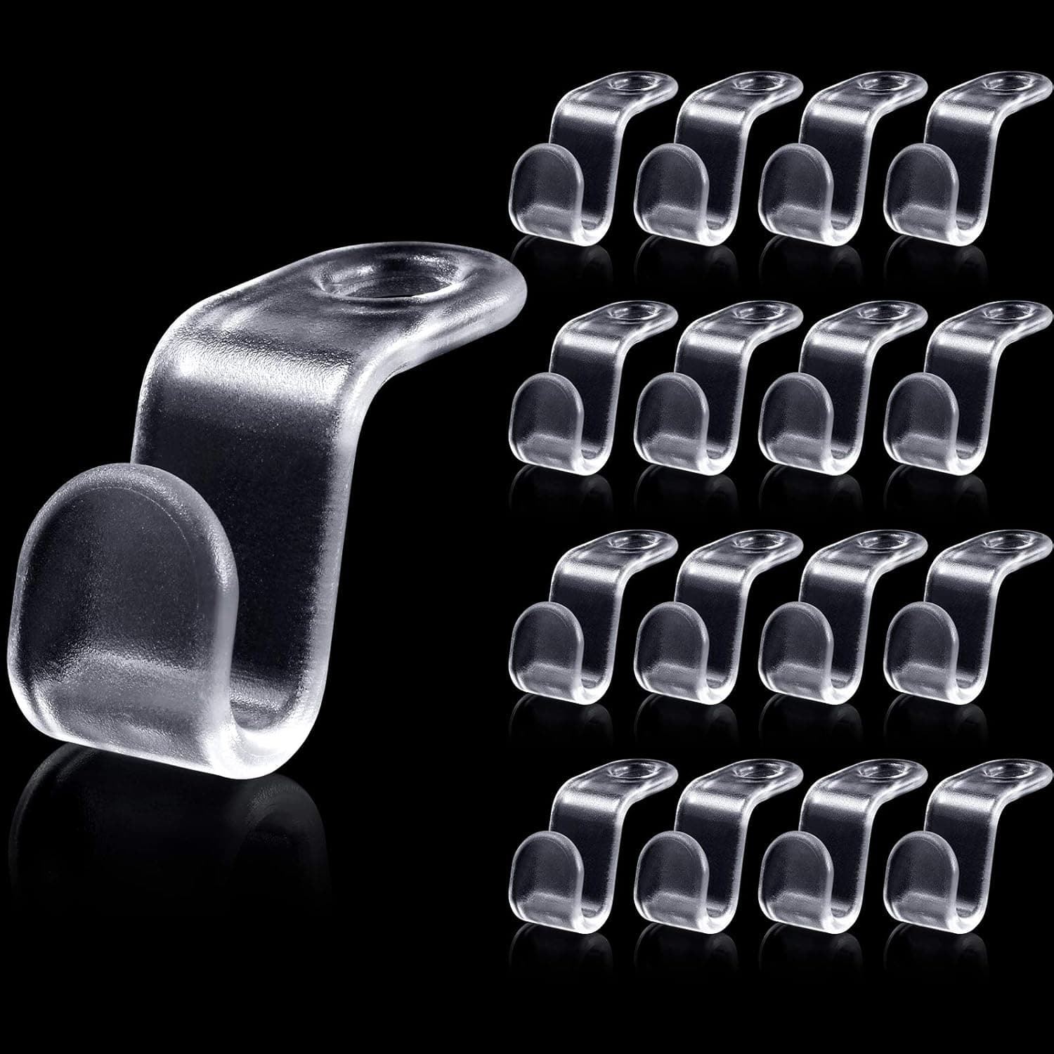 Clothes Hanger Connector Hooks Hanger Extender Clips Cascading Connection Hooks Outfit Hangers or Clothes Closet (Clear,36 Pieces)