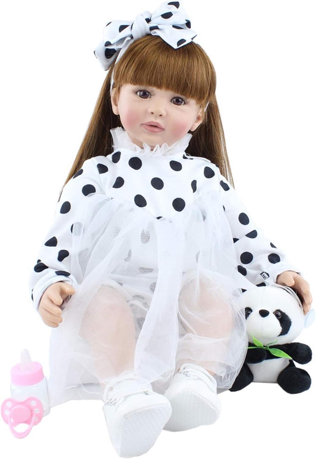 Zero Pam Reborn Baby Dolls 24 inch Alive Realistic Handmade Reborn Girl Doll with Outfit Set (#2003)