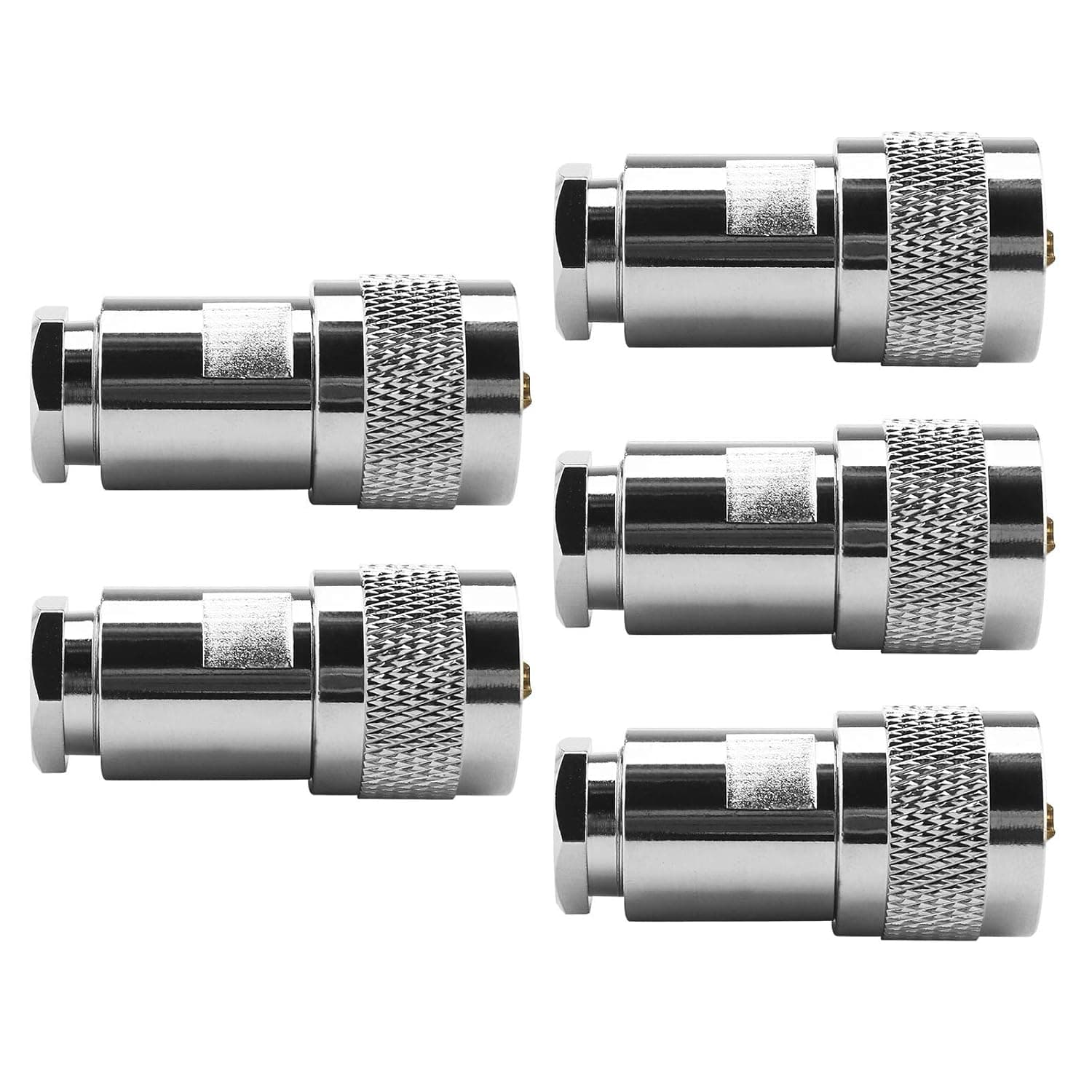 Micro Traders 5Pcs PL259 Cable Clamp Compression Plug Coaxial Adapter for 5D-FB Aircell 7 Ultraflex 7 LMR300