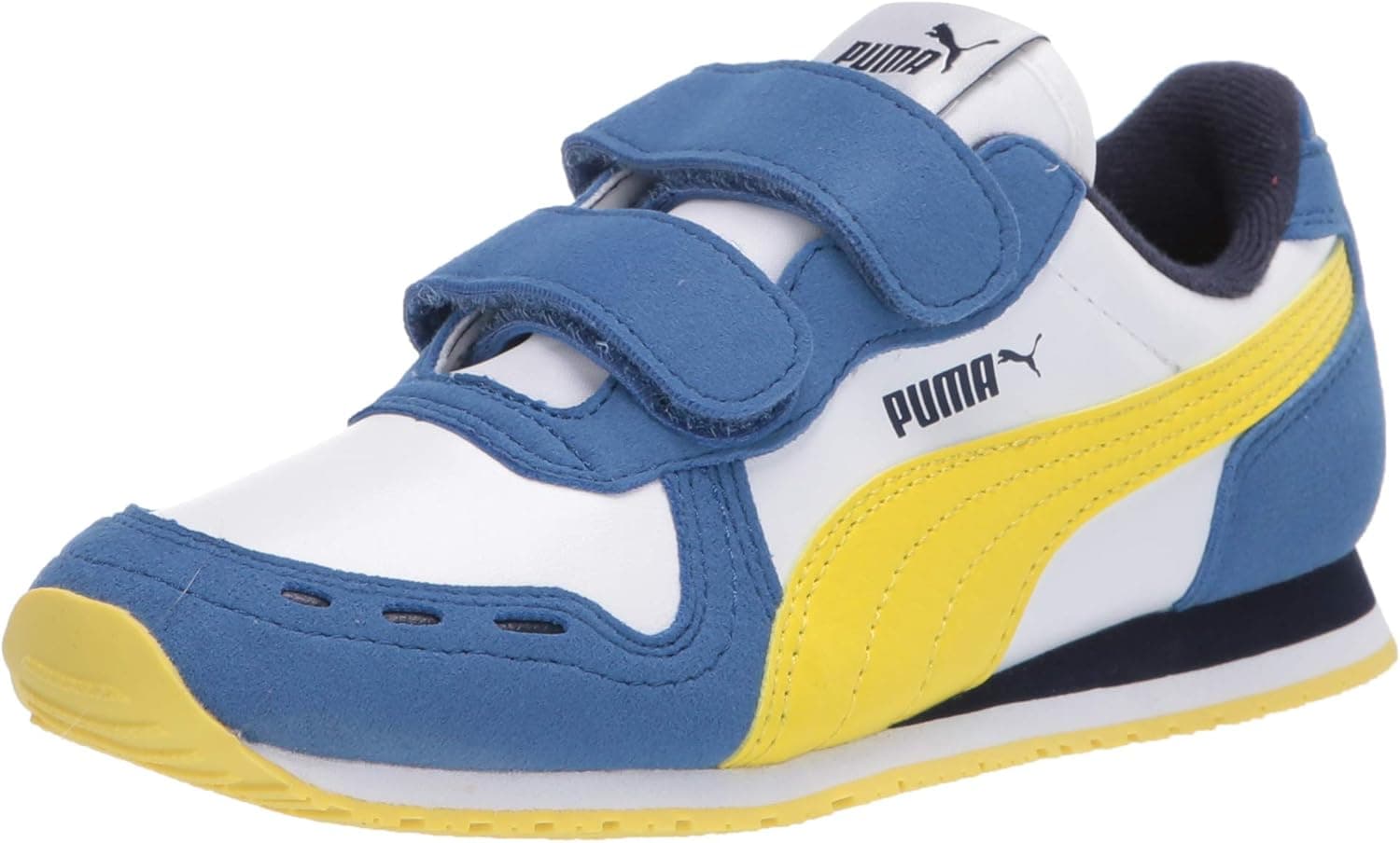 PUMA Baby Girls Cabana Racer Hook and Loop Sneaker, White Bright Cobalt-Meadowlark, 10 Infant