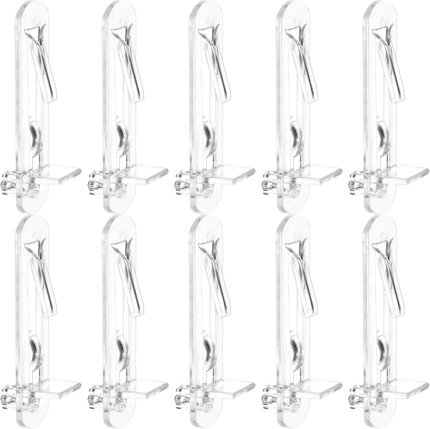 100 Pieces Plastic Locking Shelf Pins Locking Shelf Pegs Self-Locking Shelf Support Pegs Cabinet Shelf Clips for Kitchen Cabinet Furniture Book Shelves 3/4 Inch Thick (5 mm)