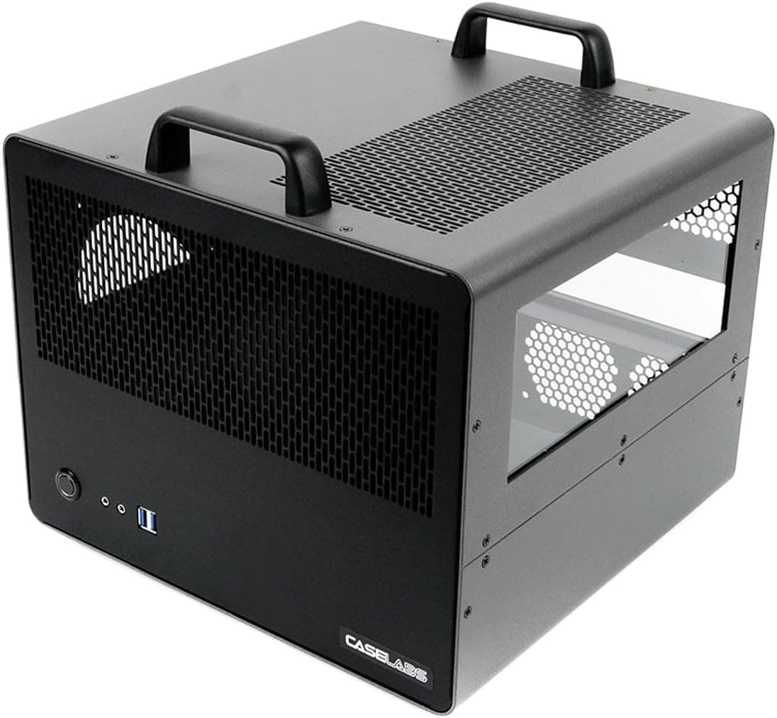 CaseLabs Bullet BH7 ATX Case with Handles and Dual Windows, Gunmetal