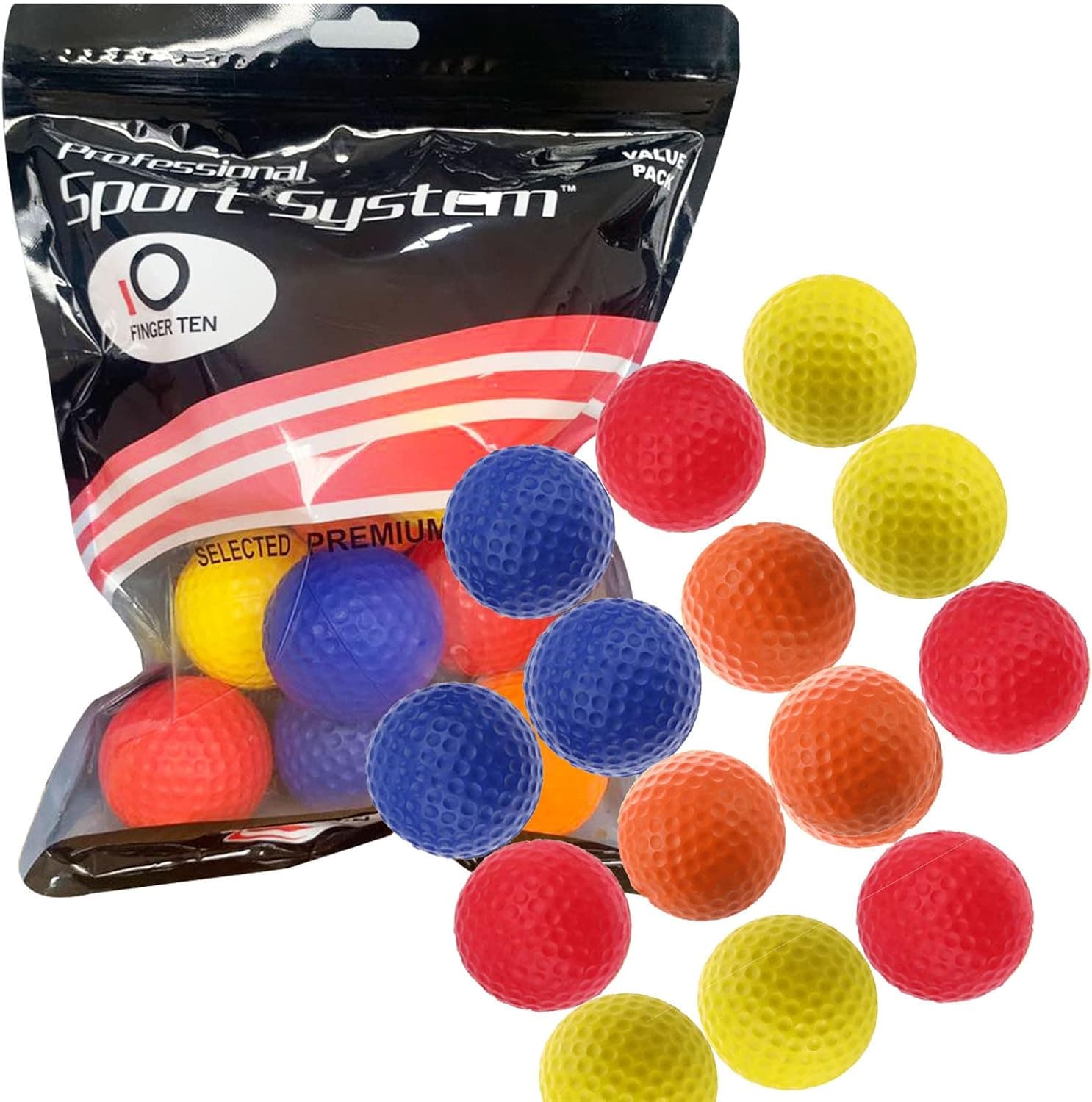 Practice Golf Balls Foam Soft Elastic Limited Flight Ball Value 12Pcs/24Pcs for Backyard Indoor Men Women Kids (Mixed, 12PCS)