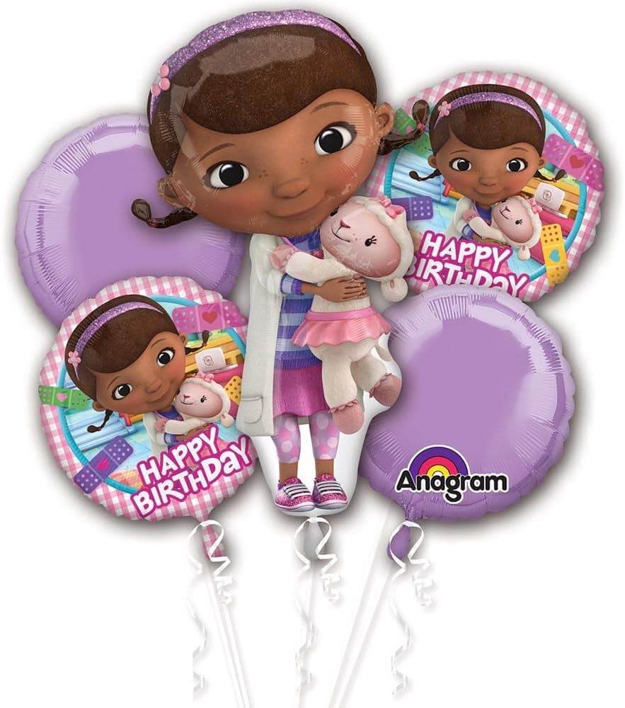 Anagram McStuffins Birthday Foil Balloon Bouquet, Large, Multicolor