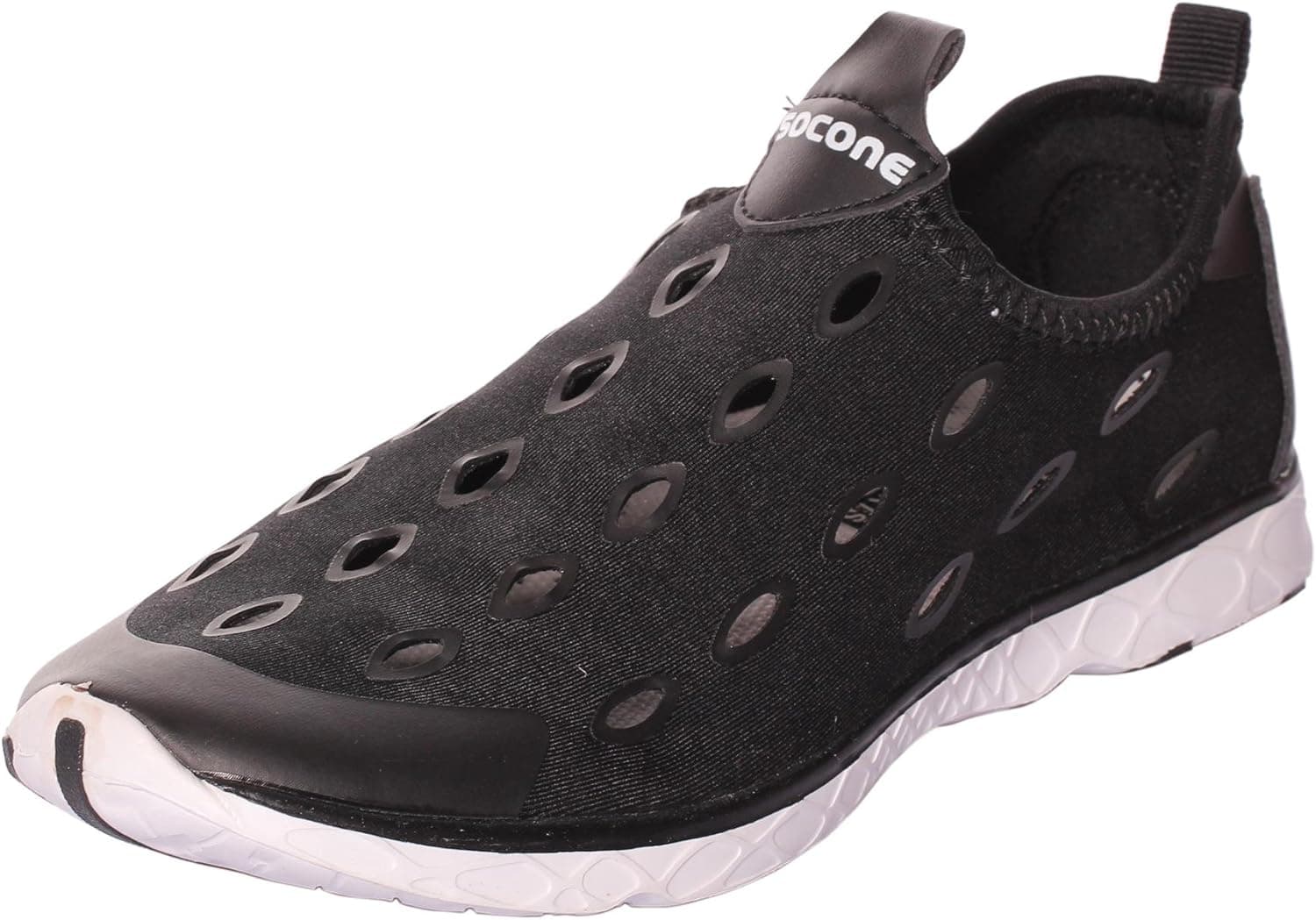 UJoowalk Womens Mens Comfortable Quick Drying Aqua Water Driving Walking Beach Running Shoes (7.5 B(M) US, Black)