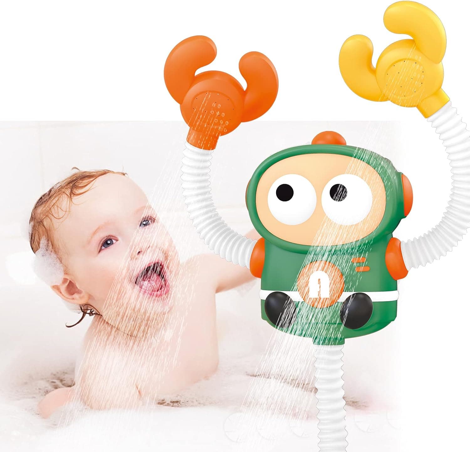 HANMUN Baby Bath Toys for Toddlers Electric Shower Head Double Sprinkler Bathtub Water Toy for Kids Infants Girls Boys 18 Months Up
