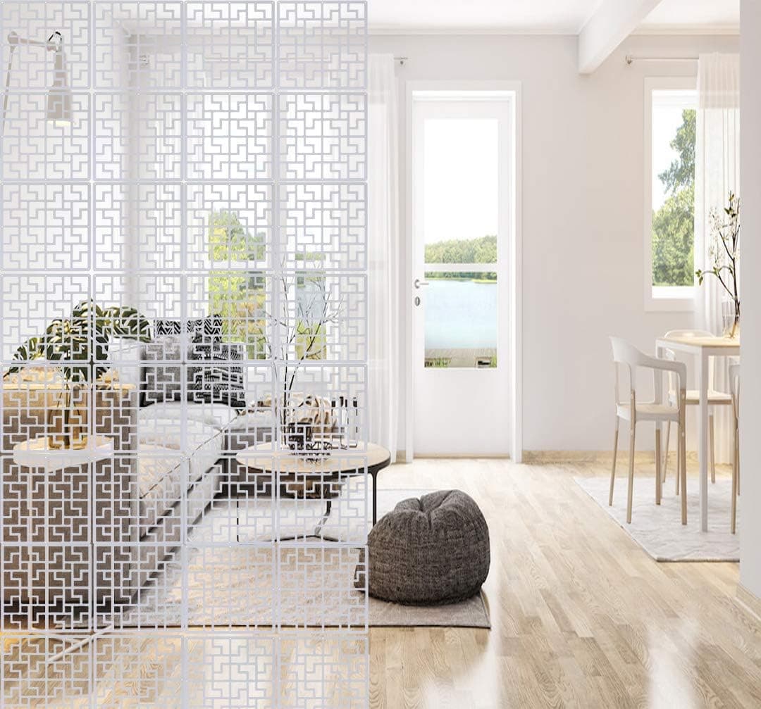 Saim Hanging Room Divider Decorative Panel Screens Wall Partition Separator for Bedroom Living Dining Study Setting Room 8Pcs