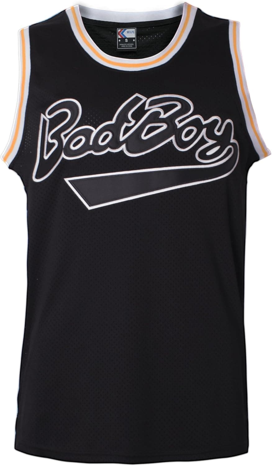 MOLPE Bad Boy Jersey, 72 Bad Boy Clothing for Men, Black and Yellow Basketball Jerseys, Smalls T Shirt for Party