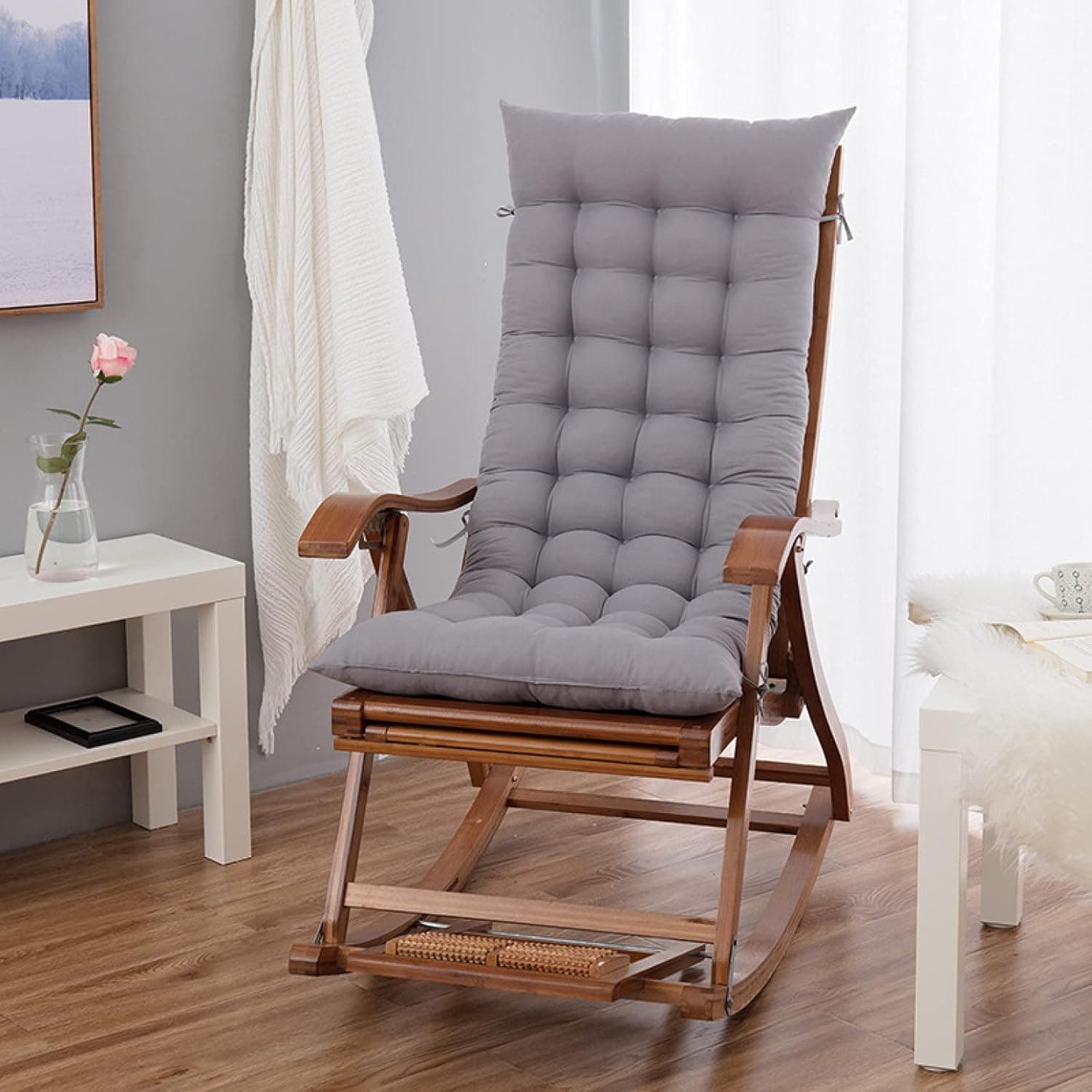 PTONUIC Soft Long Chair Cushion Thicken Rocking Chair Cushion Tatami Pad Recliner Beach Chair Sofa Cushion Floor Mat