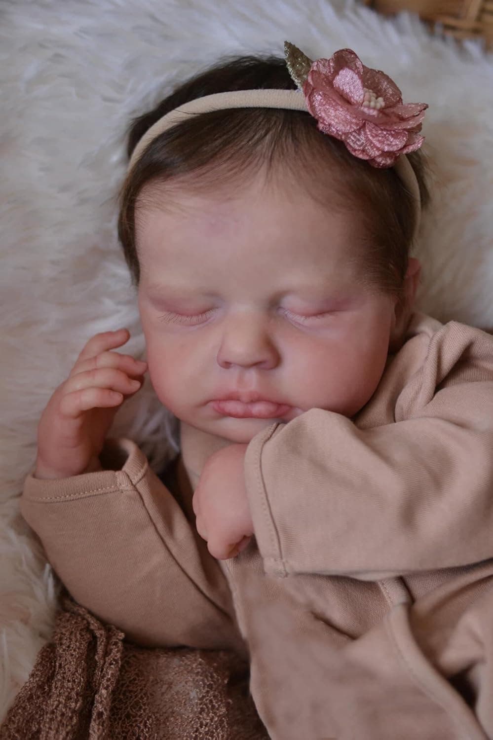 iCradle Realistic Reborn Loulou Baby Dolls Girl Silicone Vinyl Full Body Real Looking Newborn Baby Doll, 20 Inch Reborn Doll That Look Real Anatomically Correct