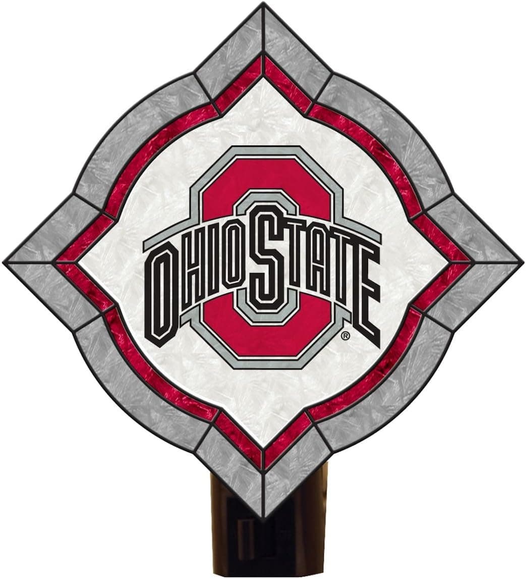 NCAA Ohio State Buckeyes Vintage Art Glass Nightlight